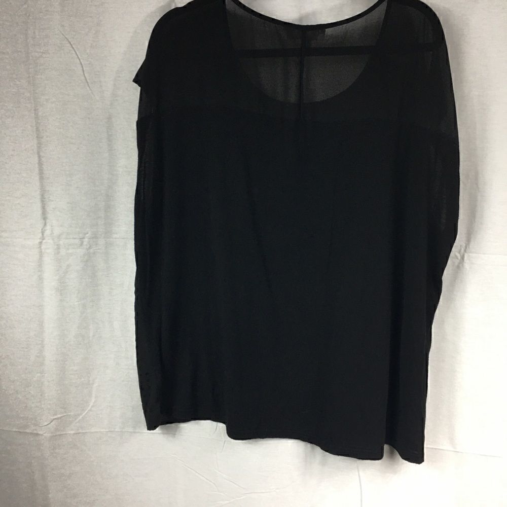 Olive & Oak 3X black polka dot short sleeved top double layered - Picture 4 of 4